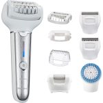 Panasonic ES-EL9A epilátor s 8 nástavcami pre starostlivosť o celé telo (pohyblivá hlava, 60 pinzet, 3 rýchlosti, mokré/suché), biela a strieborná