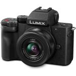 Panasonic DC-G100K Lumix digitálny fotoaparát pre vloggerov: telo DC-G100 + objektív H-FS12032 12-32mm, F3.5-5.6 (4K 30p/FHD 60p, Hybrid I.S.), čierna
