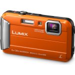 Panasonic DMC-FT30 Lumix kompaktná kamera (vodotesná do 8 m, nárazuvzdorná a mrazuvzdorná, 220 MB pamäte, mega O.I.S., MP4 HD video), oranžová