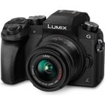 Panasonic DMC-G7K Lumix - bezzrkadlovka digitálny fotoaparát + H-FS1442A 14-42mm, F3.5-5.6 (Live MOS 16MP, 4K, Post Focus, DFD AF, OLED LVF), čierna