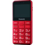 Panasonic KX-TU150 mobilný telefón pre seniorov (prioritné hovory, čistý 2,4" displej, veľké tlačidlá, jasná LED baterka), červená