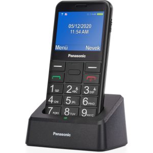 Panasonic KX-TU155 mobilný telefón pre seniorov (prioritné hovory, čistý 2,4" displej, podsvietené tlačidlá, jasná LED baterka), čierny