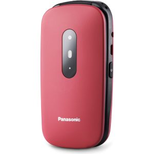 Panasonic KX-TU446 otočný telefón pre seniorov (prioritné hovory, podsvietené tlačidlá, dlhá výdrž batérie, odolnosť proti nárazom), červená