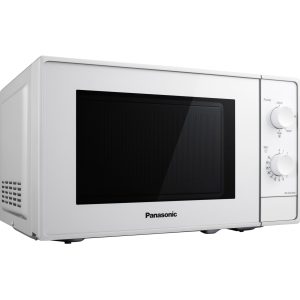Panasonic NN-E20 mikrovlnná rúra (20 l, 800 W, 5 nastavení výkonu, ovládanie 2 gombíkov, sklenený tanier s priemerom 255 mm), biela