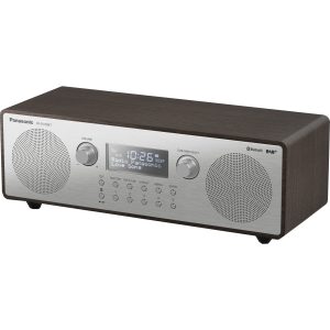 Panasonic RF-D100 rádio DAB-FM (podporuje rôzne hudobné zdroje: FM, Bluetooth, DAB / DAB + a AUX-IN, reproduktory s plným rozsahom 6,5 cm), čierne a strieborné