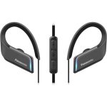 Panasonic RP-BTS55 bezdrátová sportovní sluchátka (3D-Flex clip, rychlé nastavení, odolné proti potu, silný basový zvuk), černá