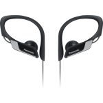 Panasonic RP-HS34 športové klipové slúchadlá (káblové, 14,3 mm ovládače, 10 Hz-25 kHz, vodotesný IPX2, nastaviteľný pánt), čierne