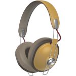Panasonic RP-HTX80 bezdrôtové bluetooth slúchadlá na uši v retro štýle (40 mm meniče, akustický filter ovládania basov, prehrávanie 24 hodín), béžová