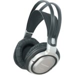 Panasonic RP-WF950 bezdrôtové slúchadlá s mikrofónom (rádiopásmo 863-865MHz, do 100 m, systém priestorového zvuku, nabíjacia stanica), čierna a strieborná