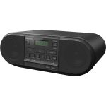 Panasonic RX-D500 prenosný výkonný 20W rádiový prijímač s CD (8 cm reproduktory s plným rozsahom, B-Boost, V-Boost, napájanie z batérie, časovač), čierny