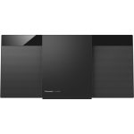 Panasonic SC-HC300 kompaktný mikro Hi-Fi systém (Bluetooth, CD, USB, dvojkanálový digitálny zosilňovač, automatické prehrávanie AUX-IN, ovládanie hudby Panasonic), čierna