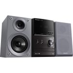 Panasonic SC-PM600 Mini CD veža s všestrannou zvukovou technológiou (40W, Bluetooth, USB, FM, MP3, Bass-reflex, čistý zvuk, remastering), strieborno-čierna