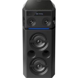 Panasonic SC-UA30 bezdrôtový reproduktor (3300W, Bluetooth, USB, FM, 4 výškové reproduktory 4cm, AIRQUAKE BASS, MAX Juke app, karaoke), čierny