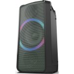 Panasonic SC-TMAX5 bezdrôtový párty reproduktor (150 W, 16 cm subwoofer, port Bass Reflex, aplikácia MAX Juke, nabíjačka Qi), sivá