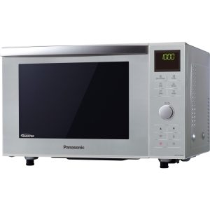 Panasonic NN-DF385 kompaktná multifunkčná rúra (invertorová technológia, 23l, 1000W, kremenná mriežka 1000W, dvojitý ohrievač 100-200°C), striebro