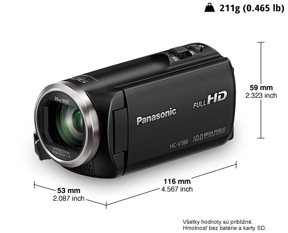 Panasonic HC-V180EP-K HC V180 spec