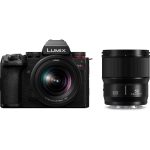 Panasonic DC-S5M2W Lumix full-frame - bezzrkadlovka DC-S5M2 + objektívy S-R2060 20-60 mm, F3,5-5,6 a S-S50 50 mm F1,8 (24,2 MP CMOS, aktívny I.S.)