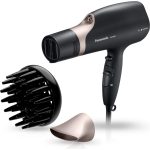 Panasonic EH-NA67 Nanoe sušič vlasov (2000 W, 3 rýchlosti, 4 teploty, 3 uzávery, rýchloschnúca tryska), čierna a ružová