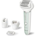Panasonic ES-EY70 epilátor, 4 nástavce (dvojité disky so 60 pinzetami, flexibilná široká hlava, wet & dry, starostlivosť o nohy), zelená