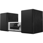 Panasonic SC-PM700 CD mikrosystém s FM rádiom (80W, Bluetooth, USB, 2-pásmový reproduktorový systém, remastering zvuku, ovládanie basov), strieborný