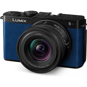 Panasonic DC-S9N Lumix kompaktný Full-Frame bezzrkadlovka DC-S9 + objektív S-R1840 (24,2 MP, flexibilné rámovanie, LUMIX Lab), modrá