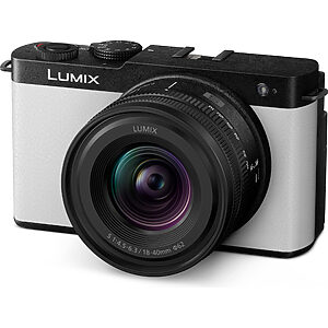 Panasonic DC-S9N Lumix kompaktný Full-Frame bezzrkadlovka DC-S9 + objektív S-R1840 (24,2 MP, flexibilné rámovanie, LUMIX Lab), biela