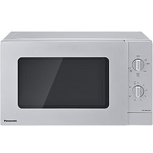 Panasonic NN-GM23QM kompaktná mikrovlnná rúra s grilom (800W, 5 úrovní výkonu, gril 1000W, otočný tanier s priemerom 255 mm), strieborná