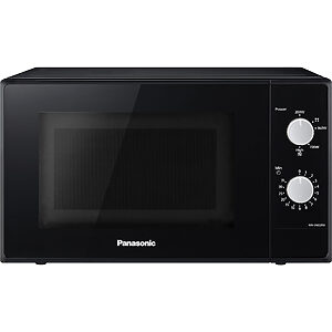 Panasonic NN-SM22RB kompaktná mikrovlnná rúra (800W, 5 úrovní výkonu, otočný tanier s priemerom 255 mm, ovládanie otočným voličom), čierna