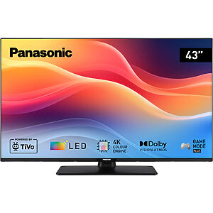 Panasonic TB-43W61 LED TV 4K Ultra HD s technológiou TiVo 43" (DVB-T2/HEVC,4K Color Engine,Dolby Vision,Dolby Atmos,Game Mode Plus)