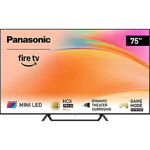 Panasonic TV-75W95B Mini LED s inovatívnym systémom Premium Fire TV 4K HDR 75" (DVB-T2/HEVC, procesor HCX Pro AI MKII, Dolby Atmos, funkcia Auto AI)