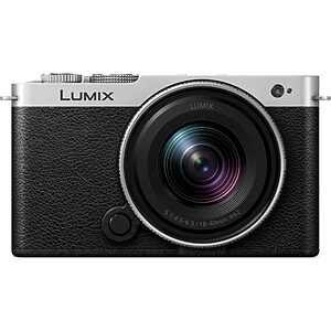 Panasonic DC-S9N Lumix kompaktný Full-Frame bezzrkadlovka DC-S9 + objektív S-R1840 (24,2 MP, flexibilné rámovanie, LUMIX Lab), strieborná a čierna