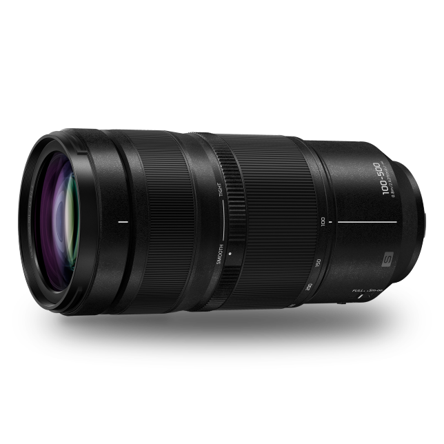 Panasonic S-R100500E Panasonic S-R100500 ultra-teleobjektív so zoomom (100–500mm, F5–7,1, stabilizácia O.I.S., Dual I.S.2, odolný proti prachu, striekajúcej vode a mrazu) 20 Panasonic S-R100500E ast 2932787.png.pub .thumb .644.644